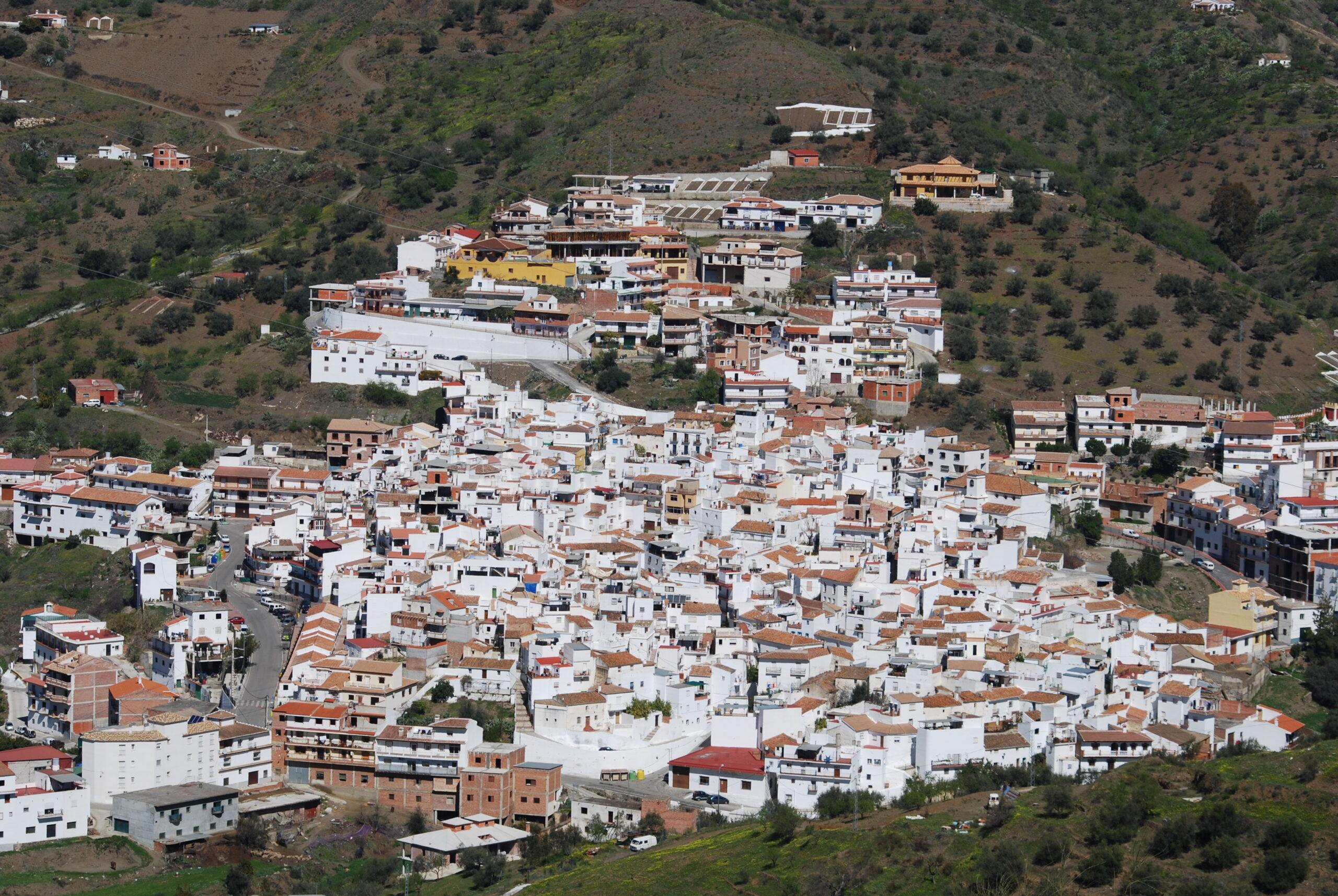 Vista del municipio de Arenas en la Axarquía de Málaga