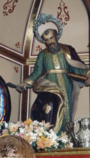 Semana Santa de Librilla 2027: cofradías, Silencio y tradiciones 2 Imagen devocional de San Bartolomé, patrono de la parroquia de Librilla