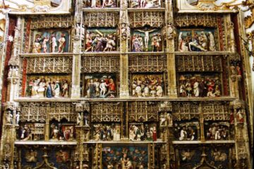 Retablo mayor gótico de la iglesia del monasterio de Santa María del Paular en Rascafría